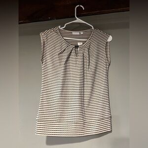 NWT New York & Co Black and White Womens Small Striped Sleeveless Top